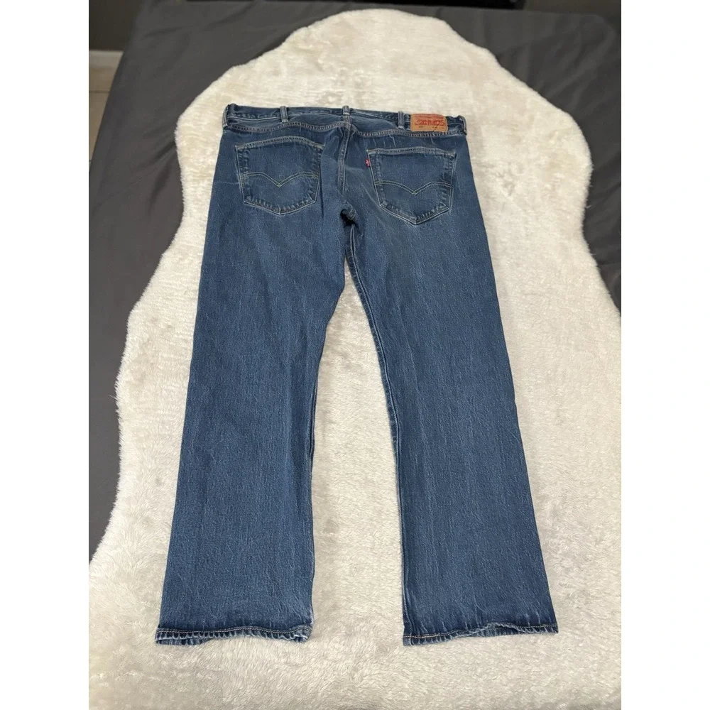 Levi's 501 Mens‎ Straight 40x30 Blue Denim Jeans Pants Button Fly